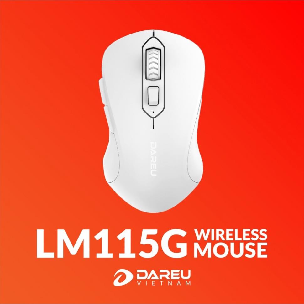 Chuột Không Dây DAREU LM115G PINK WHITE BLACK