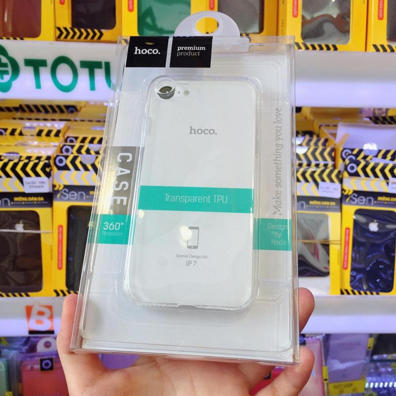 Ốp Lưng i.phone Chính Hãng Hoco Silicon - Trong - Dẻo - Mỏng - Siêu Bền