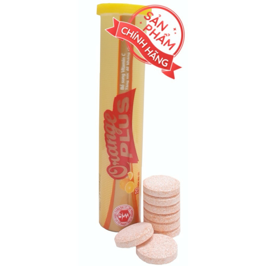 Vitamin C Sủi Cam Orange Plus Đại Uy - Tăng cường sức đề kháng, giải độc cơ thể (Lọ 20 viên sủi)