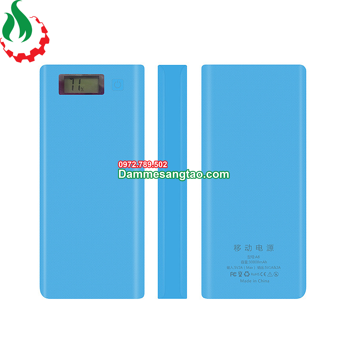 Box sạc dự phòng 8 cell 18650 LCD (Không pin)