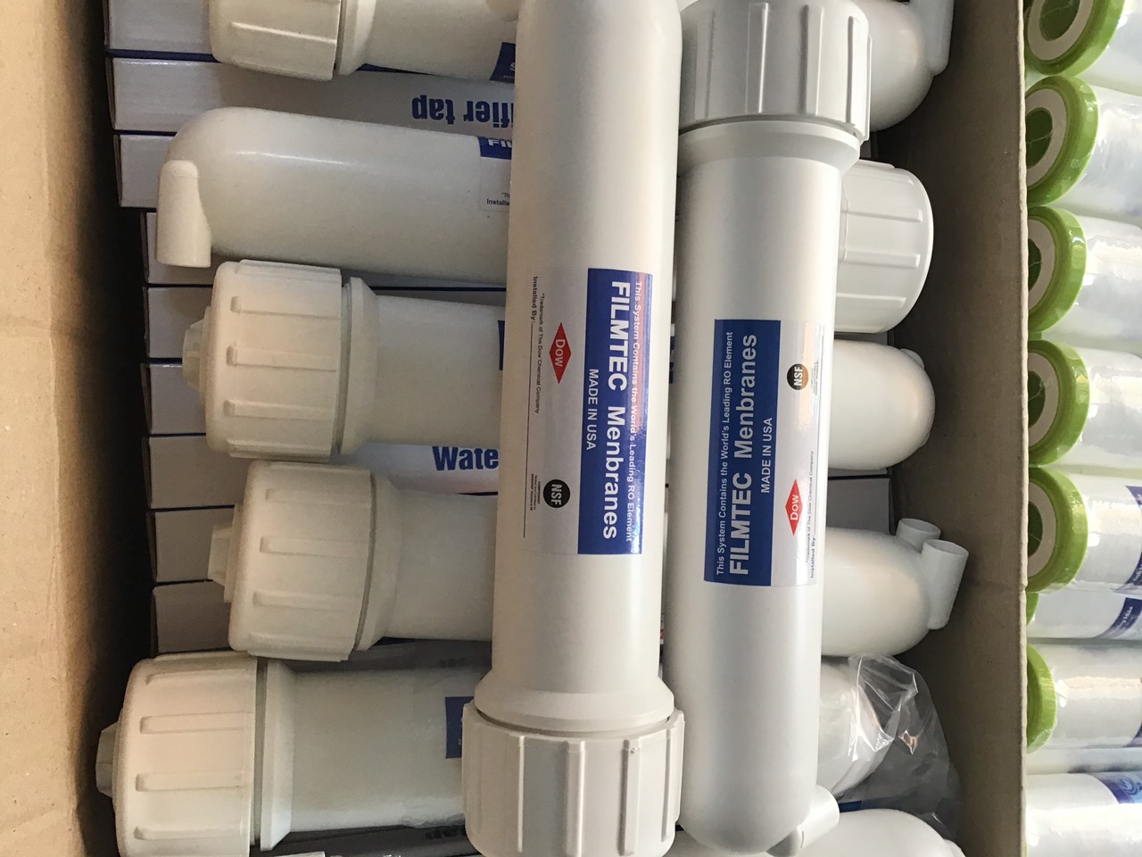 Vỏ màng RO kèm 2 cút và 1 van một chiều