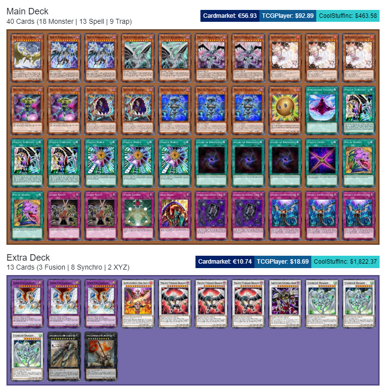 Bài In Tiếng Việt - Bộ bài Yugioh - Custom Deck - Malefic Deck