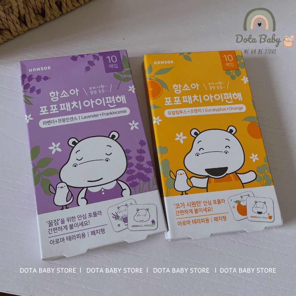(Made in KOREA) Miếng Dán Tinh Dầu Thông Mũi HAMSOA Hàn Quốc Cho Bé