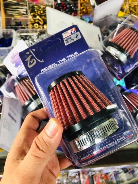 Lọc gió pô e UMA RACING HÀNG CHÍNH HÃNG ( Air Filter TRỤ Ú 35 - 38 - 48 MM  ) LZD-01