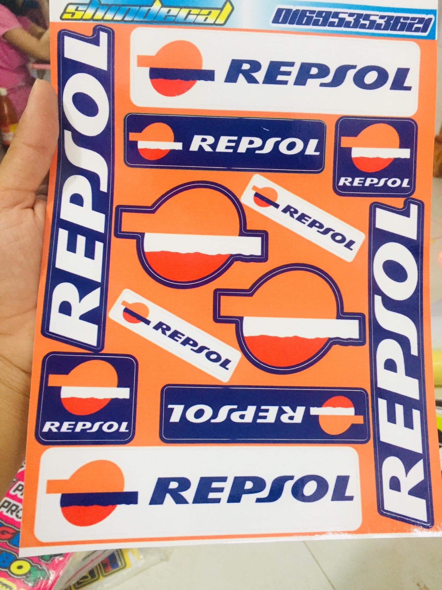 Combo logo tấm repsol khổ A4
