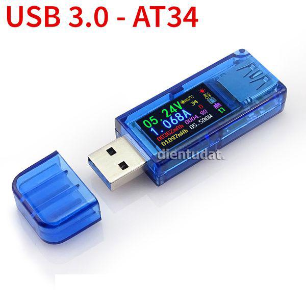 [HCM]USB Tester 3.0 Đo Dòng Áp - Đo Nội Trở Tải - AT34