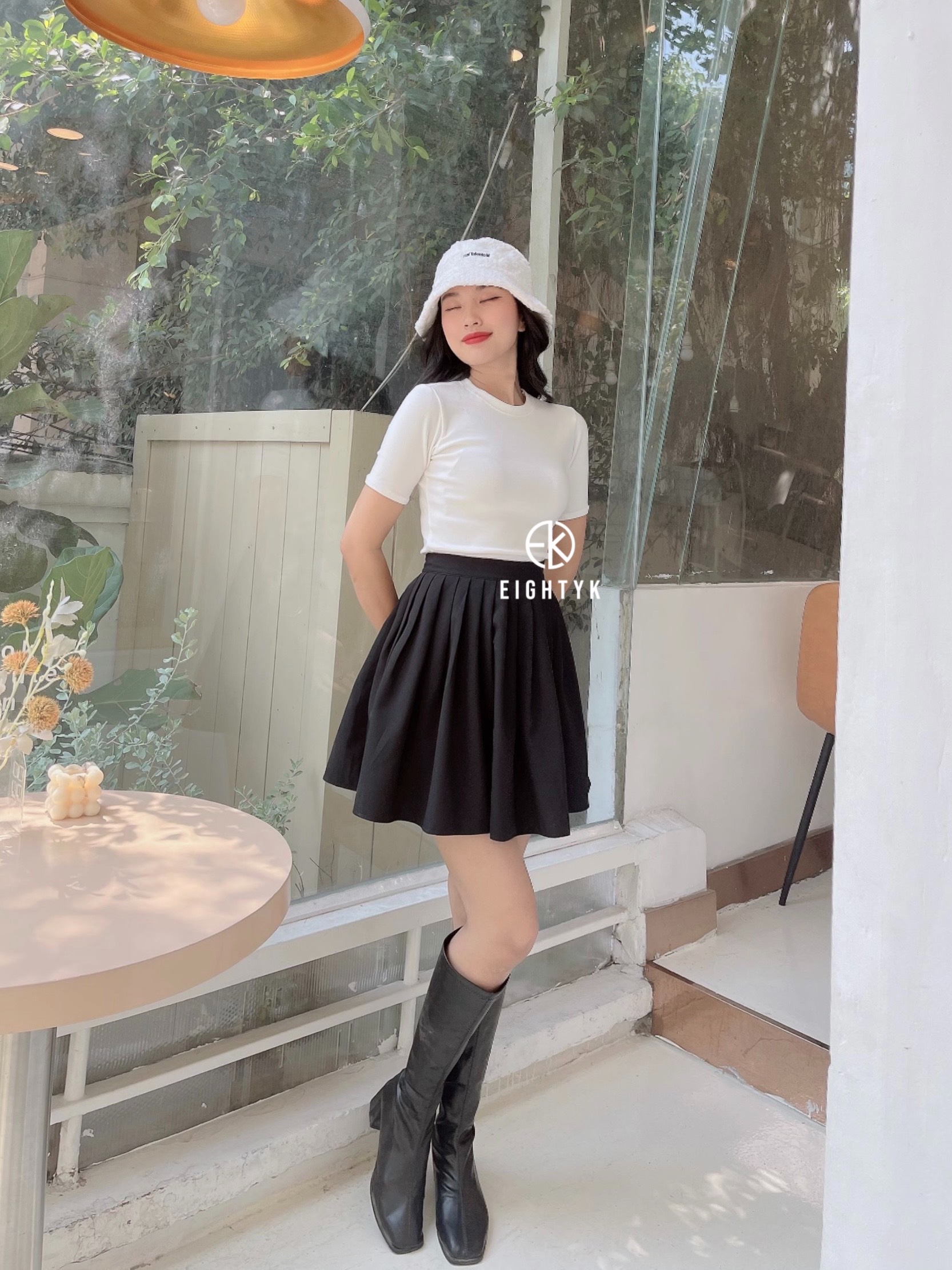 [EIGHTYK] Áo Croptop Tay Ngắn Trơn