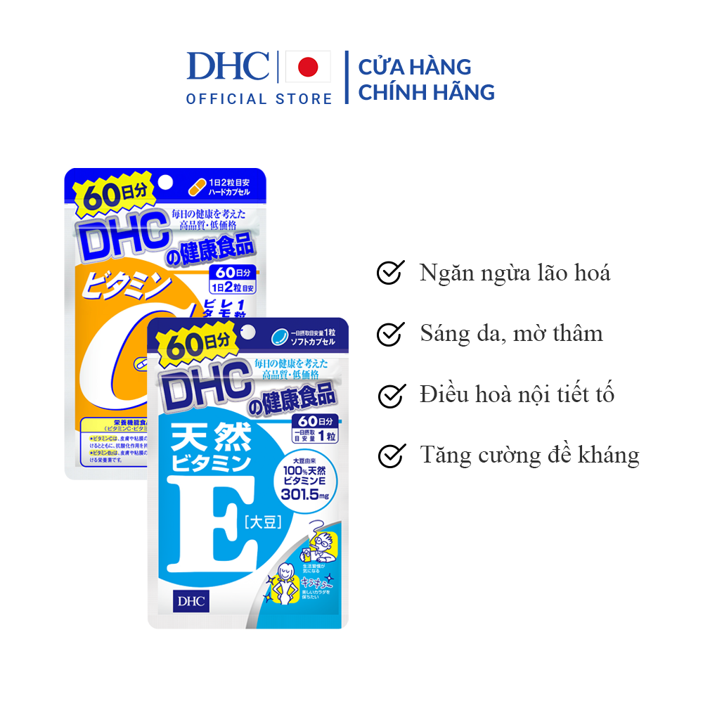 [Hcm]Combo Viên Uống Dhc Trắng Hồng Và Mịn Màng 60 Ngày (Vitamine & Vitaminc)