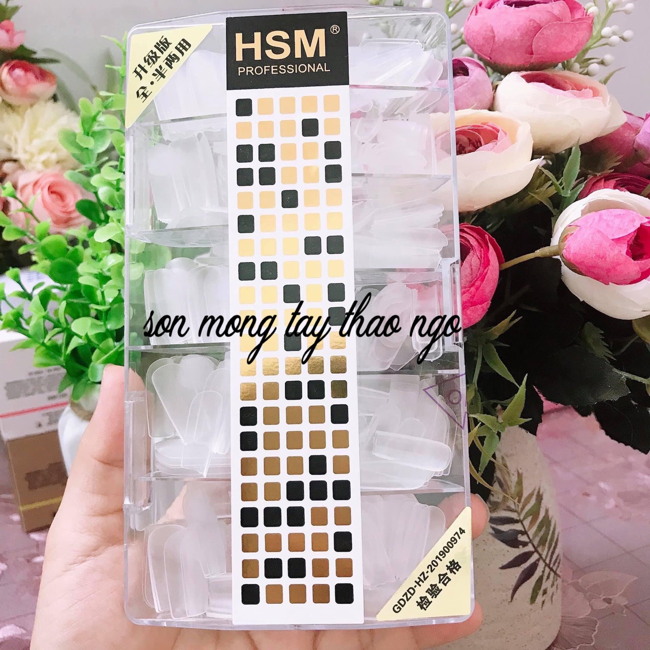 Móng úp móng hsm nhám sẵn 500 móng