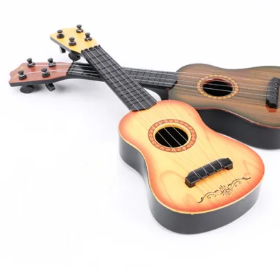 Đàn Ghita - Đàn Ukulele - Đàn Ghita Nhựa Cho Bé Đàn Ukulele Mini Giả Gỗ, Đàn ukulele nhựa giả gỗ cực đáng yêu cho bé, dan ghita, dan ukulele
