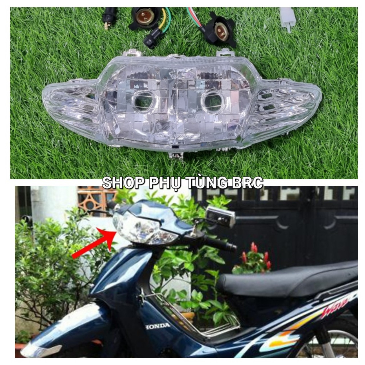Pha đèn xe Wave 2 bóng ( Wave A 2002 - 2005 )