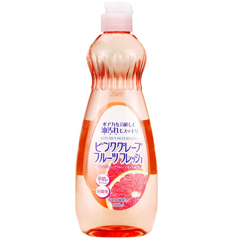 Nước rửa chén bát đũa hương Bưởi Rocket Nhật Bản 600ml có thể dùng để rửa hoa quả, an toàn cho sức khỏe