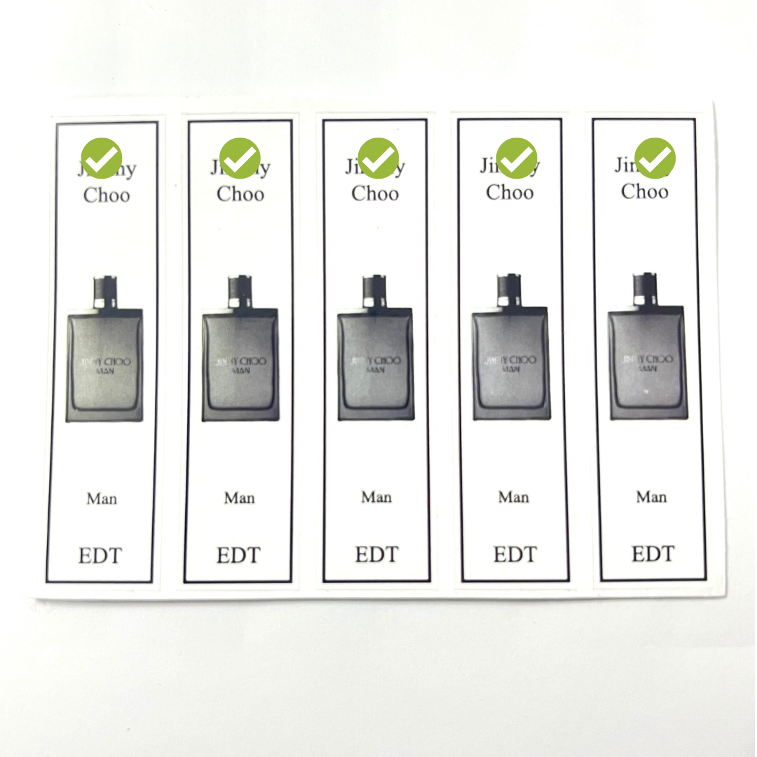 [HCMC] combo 10 PCs Jimmy Choo perfume bottle sticker for full range refills