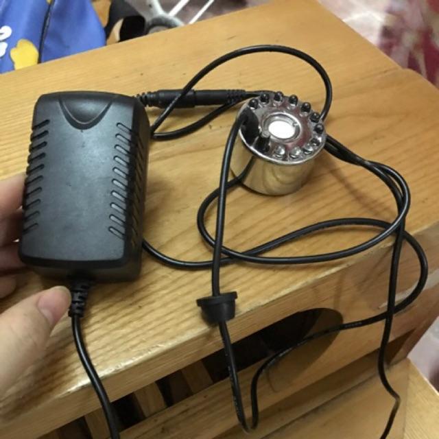 Máy Phun Sương Tạo Khói Mini + Adapter + Đèn Led