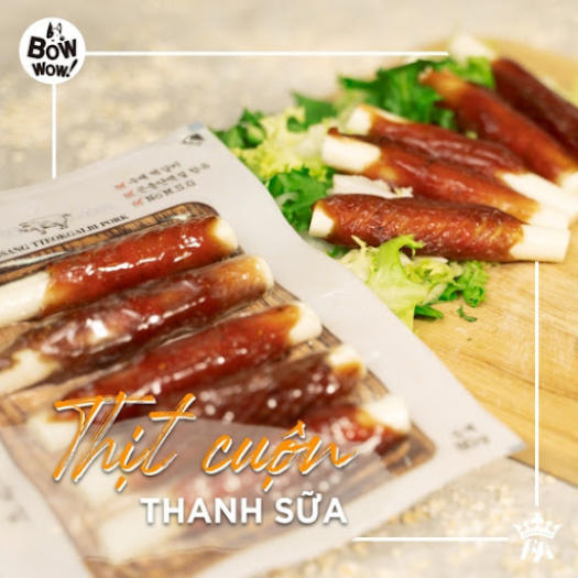 Thit cuộn thanh sữa Bowwow cho chó 80g