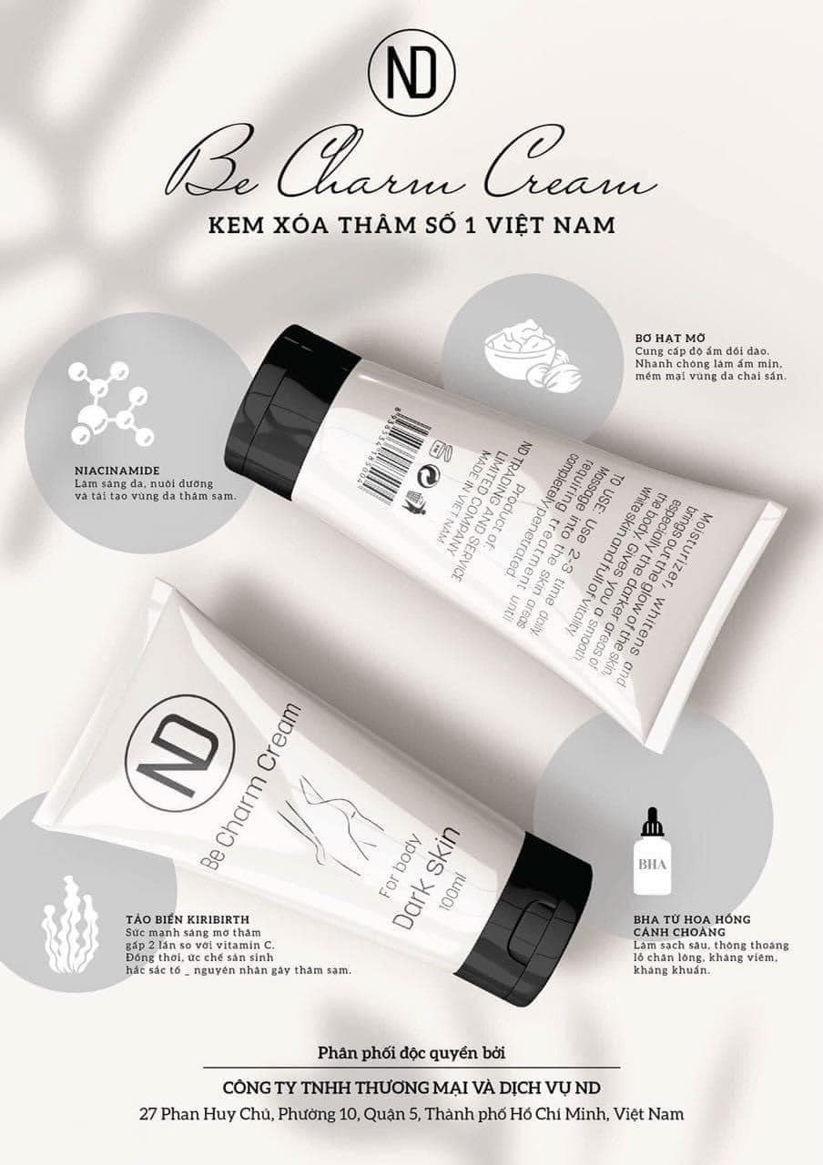 (Kèm Quà) Kem Giảm Thâm Body 6 In 1 Be Charm ND Tặng Muối Bò Hồng Chính Hãng Hỗ Trợ Sáng Da