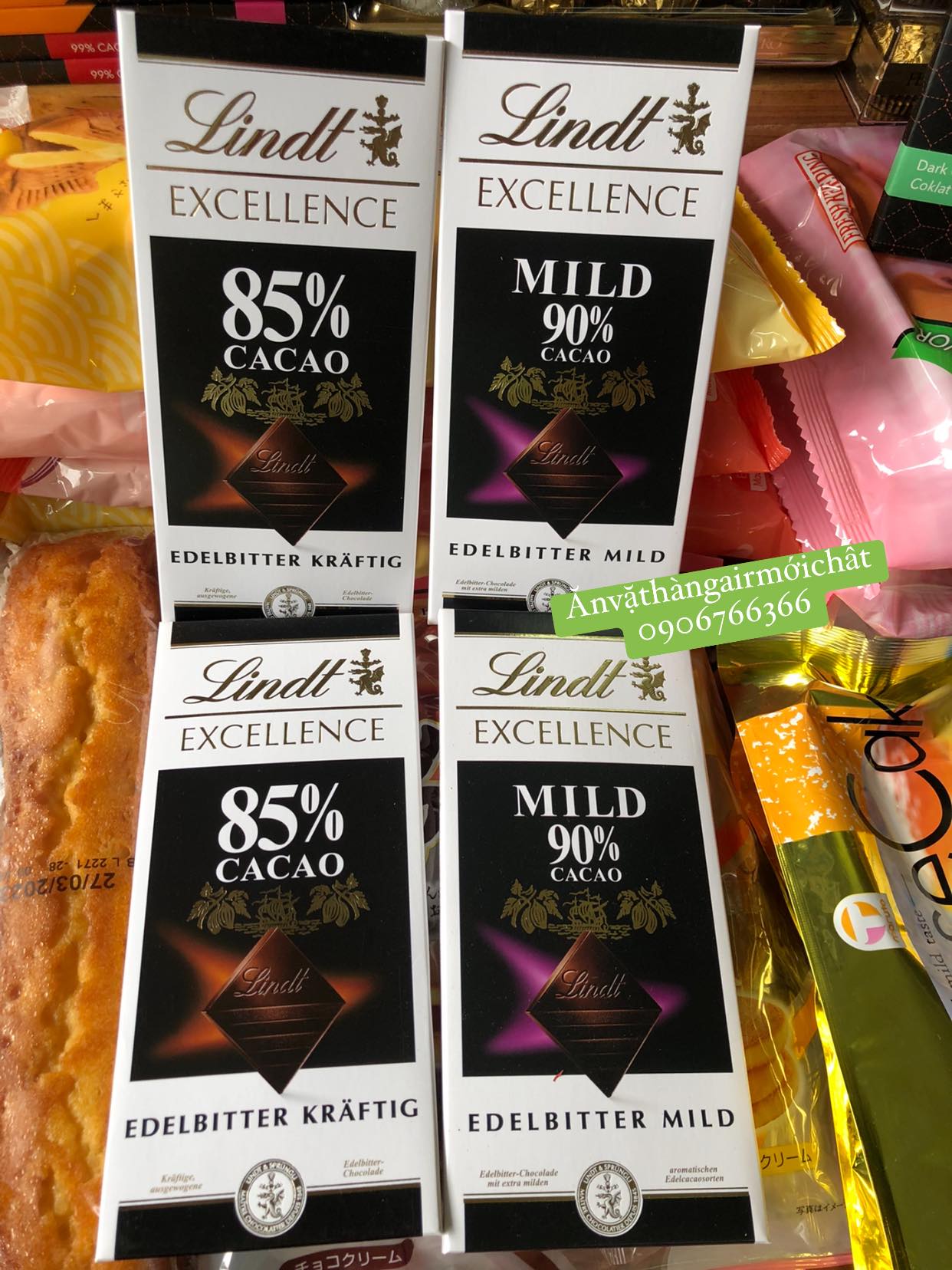 [New Date 01/2027]Socola Đắng Không Đường Lindt Excellence Thanh 100 Gram