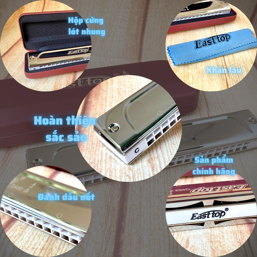 Kèn Harmonica Tremolo 24 Easttop T2406S Cao cấp