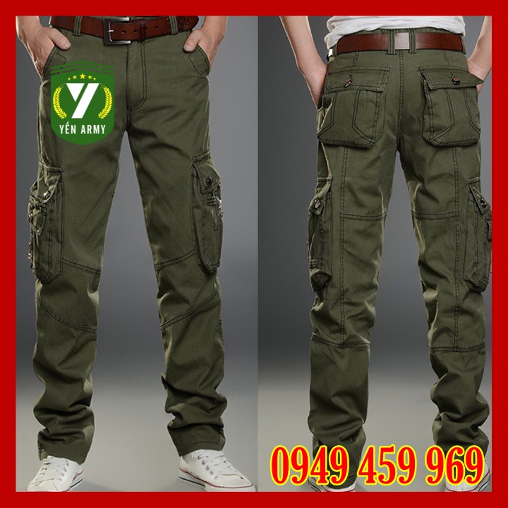 Quần Kaki Túi Hộp Phong Cách Lính
