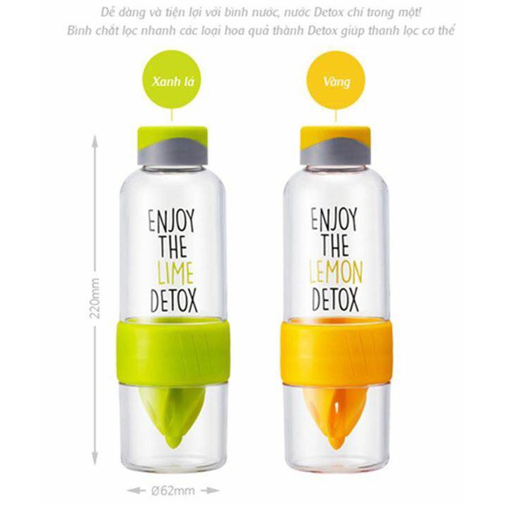 [HCM][ Lock&Lock ] Bình Nước Detox Nhựa Tritan Lock&Lock Abf659 (520ml)