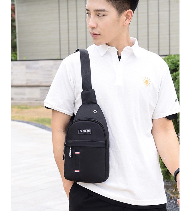 Túi đeo chéo nam nữ logo cờ - balo mini logo cờ