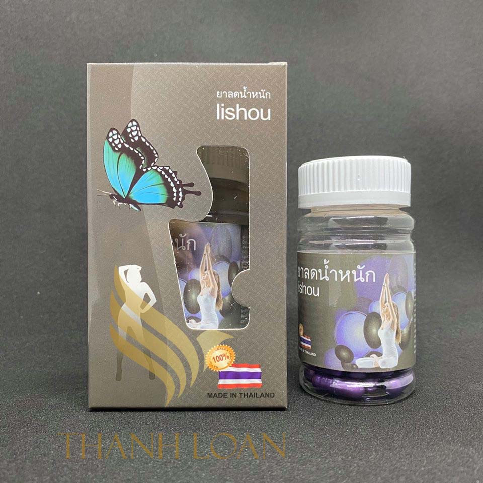 Viên Giảm cân Lishou Hộp Tím - 40 VIÊN - Phục Linh - Thanh Loan