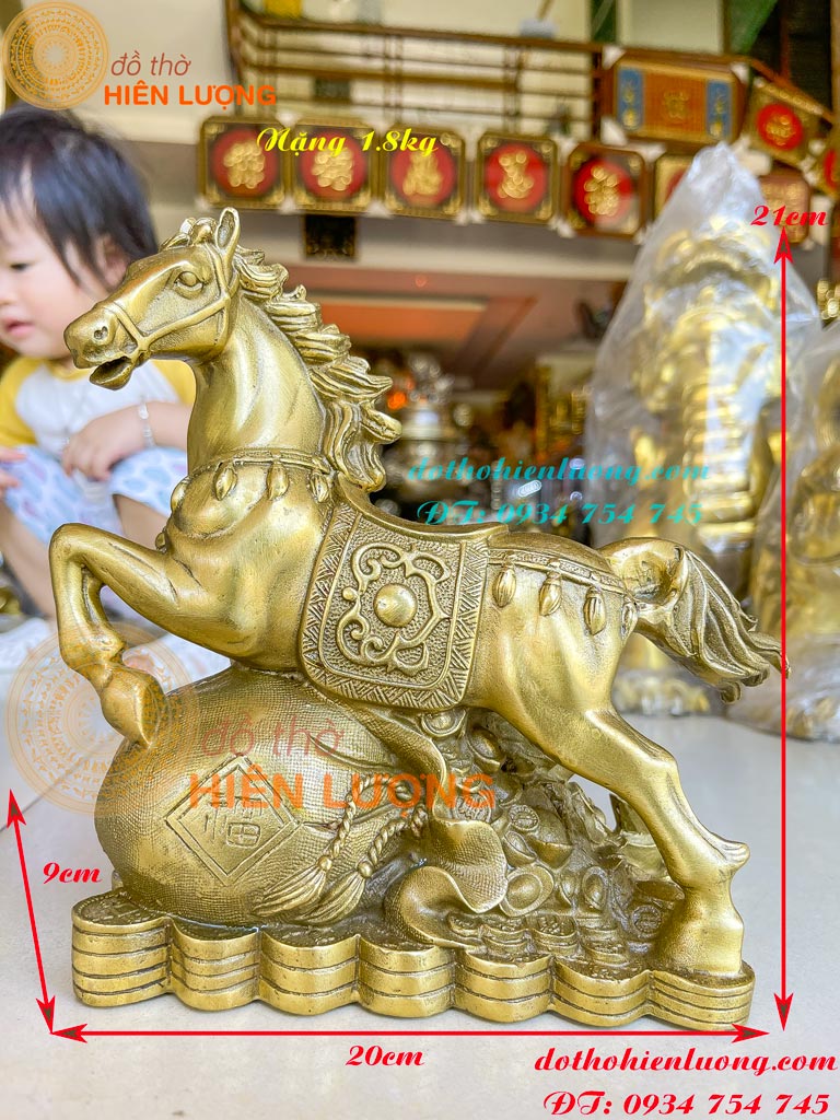 Feng Shui bronze horse statue stand-feng shui horse statue-LxWxH: 20x9x21cm-weight 1.8kg