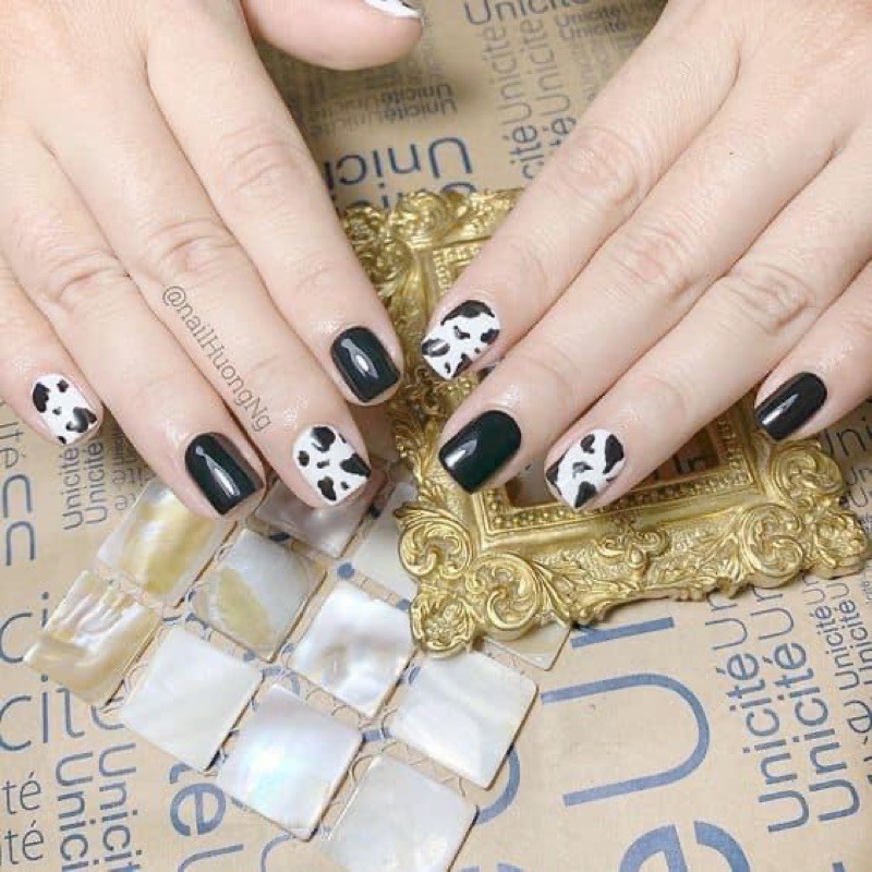 sticker bò sữa phụ kiện nail