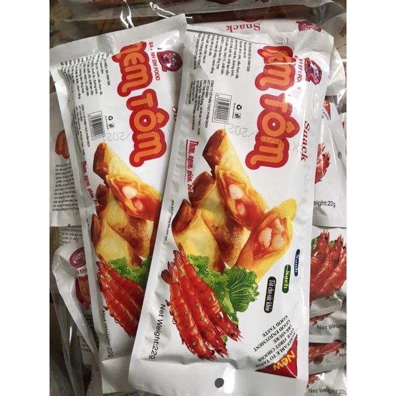2 gói Snack nem tôm