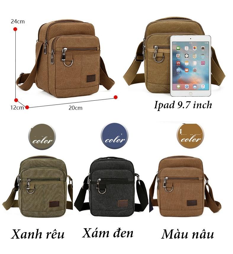 [HCM]Túi đeo chéo nam vải bô.