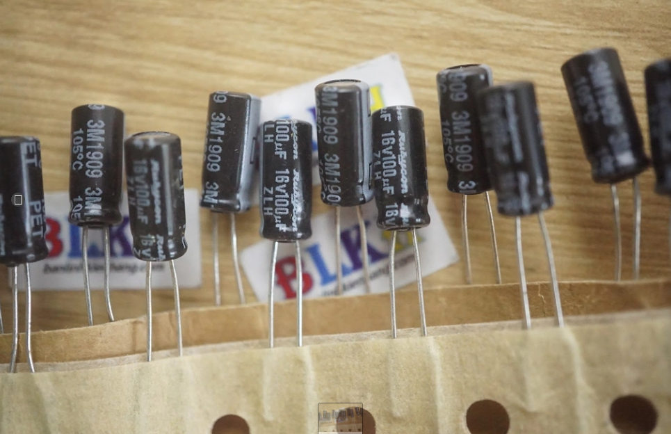 Combo 20 con tụ hóa 16v 100uf 5x11 chính hãng rubycon