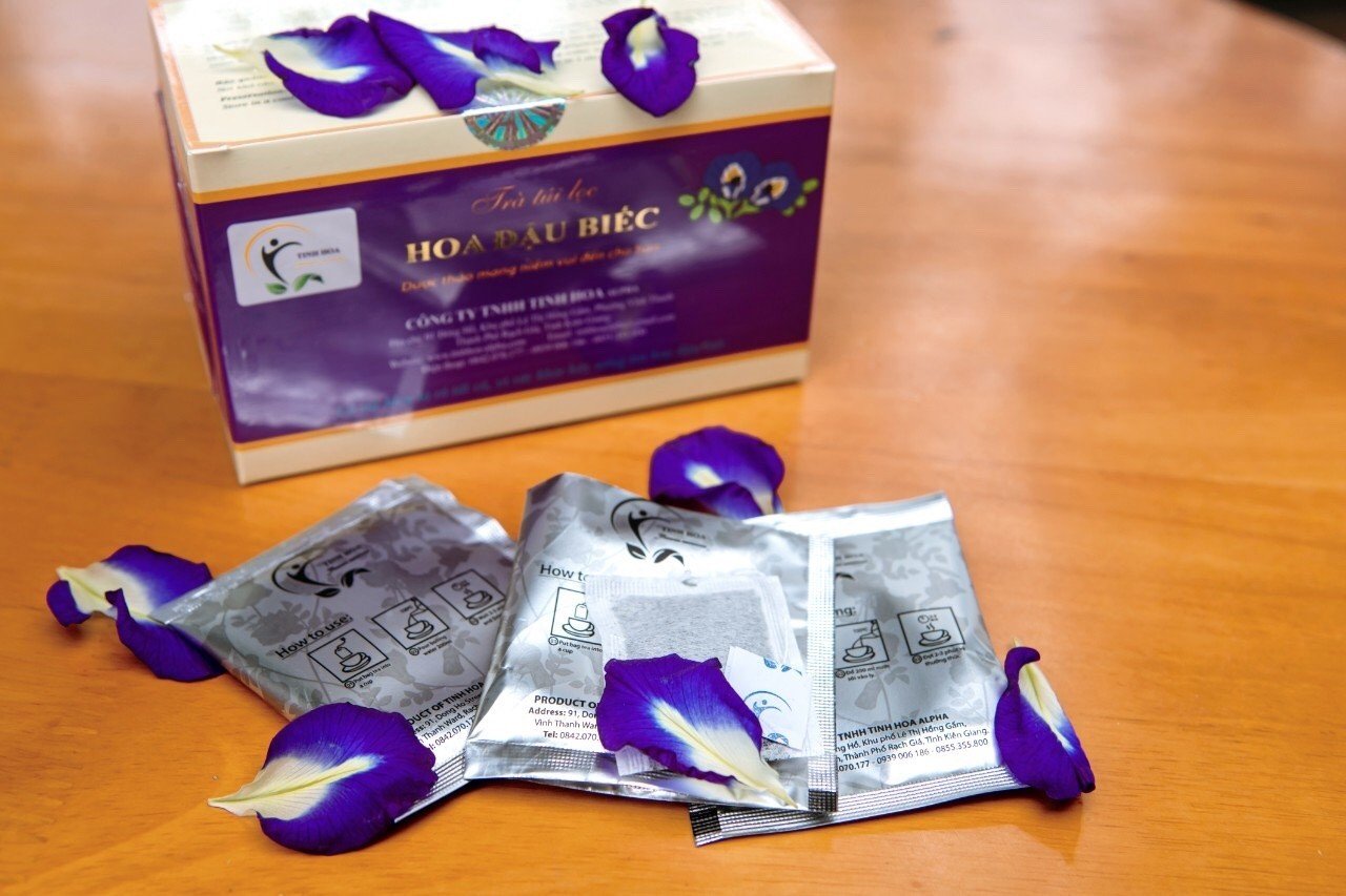 Trà túi lọc hoa đậu biếc - hộp 12 (20tui x 0.6g)