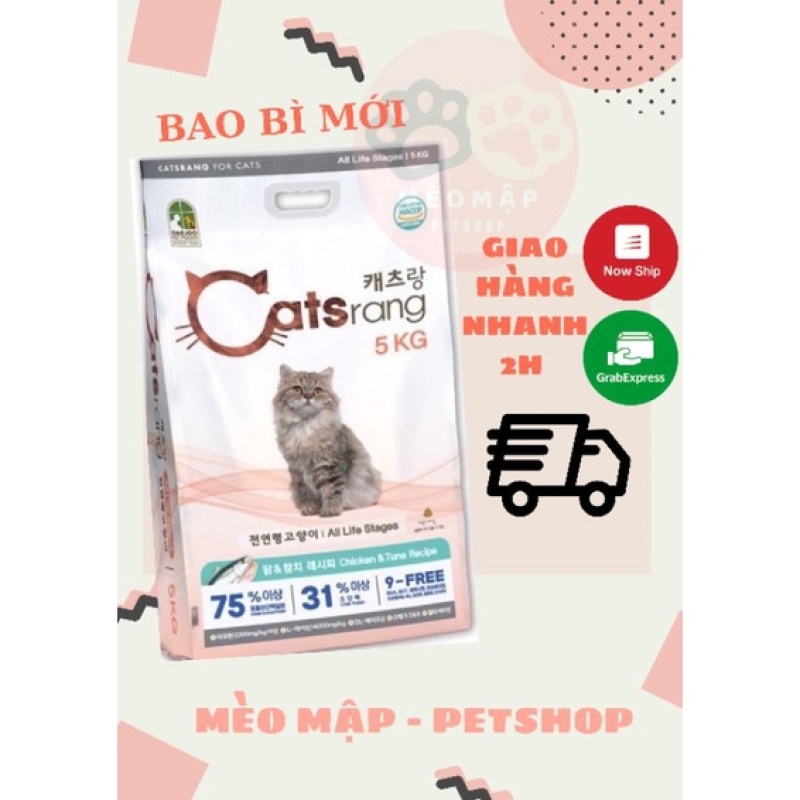(BAO BÌ MỚI) Thức Ăn hạt khô cho MÈO CATSRANG Hàn Quốc - Túi Chiết 500gr - 1kg