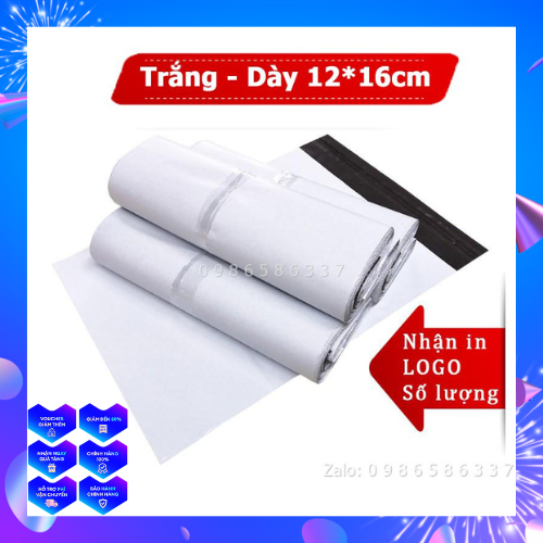 [TRẮNG-DÀY]Túi đóng hàng chống bóctúi niêm phong dán miệng đóng gói vận chuyển thay băng dính+túi nilon truyền thống