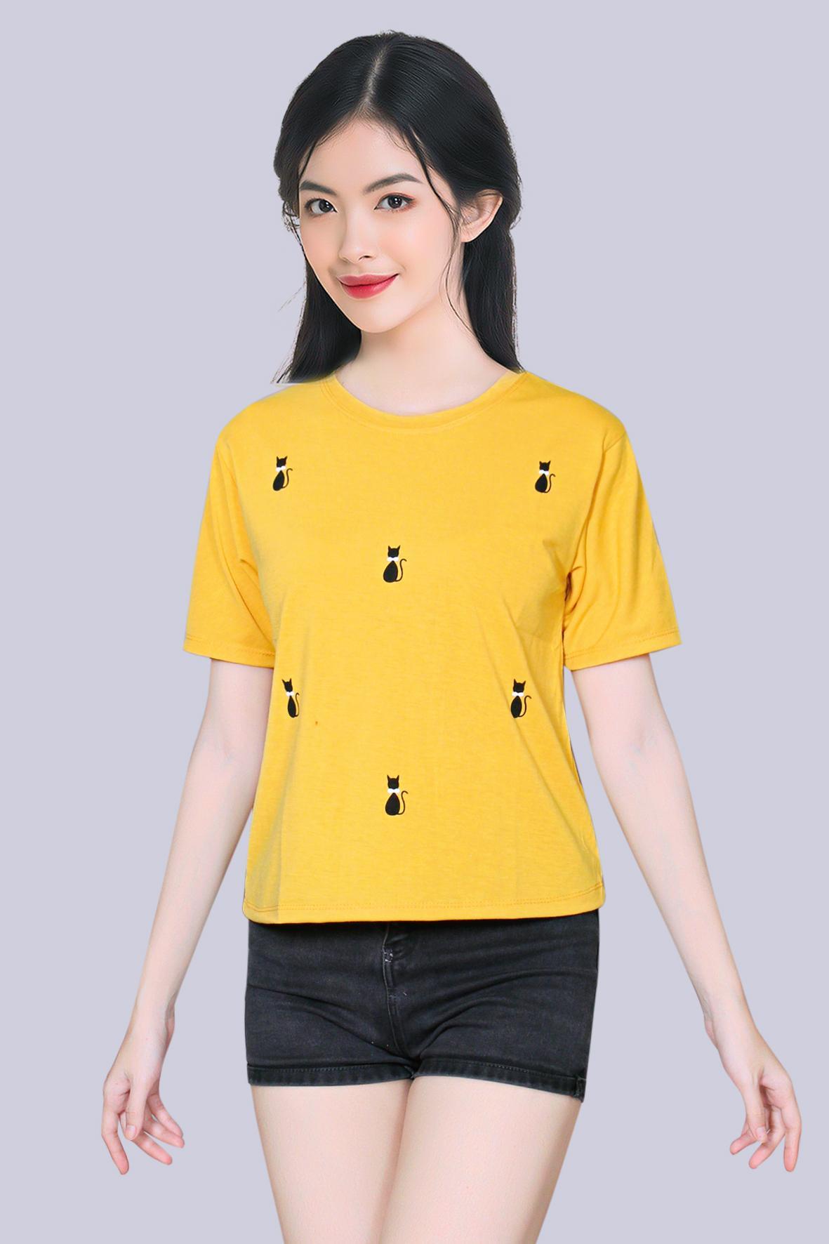 Áo Thun Nữ  Cổ Tròn Thời Trang Hàn Quốc- Sgr Ath02