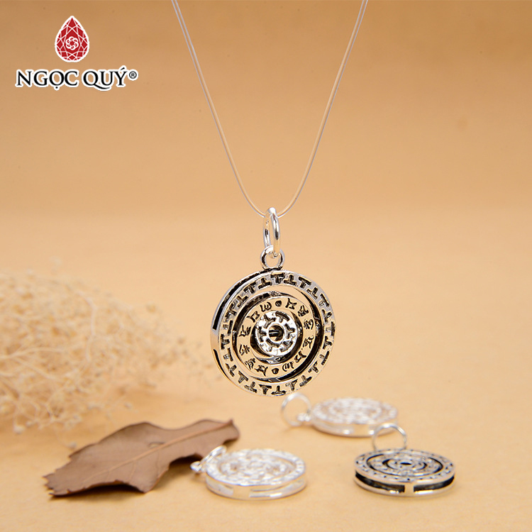 Charm bạc 3 vòng tròn ký tự treo - Ngọc Quý Gemstones