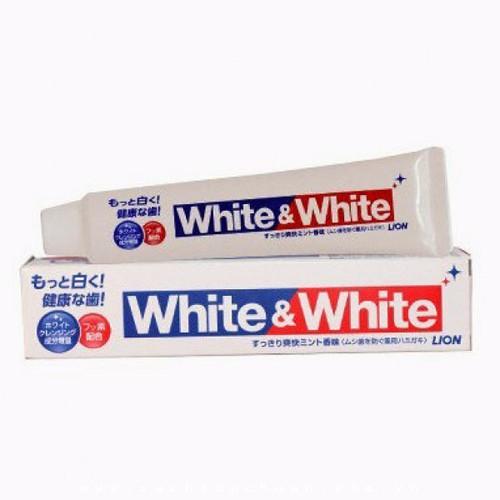 Kem đánh răng trắng răng White And White Lion (150g) Nhật Bản