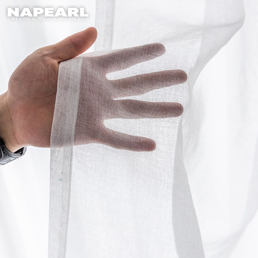 Napearl Rèm cửa vải tuyn màu trơn kích thước 100X260CM thích hợp trang trí phòng khách - INTL