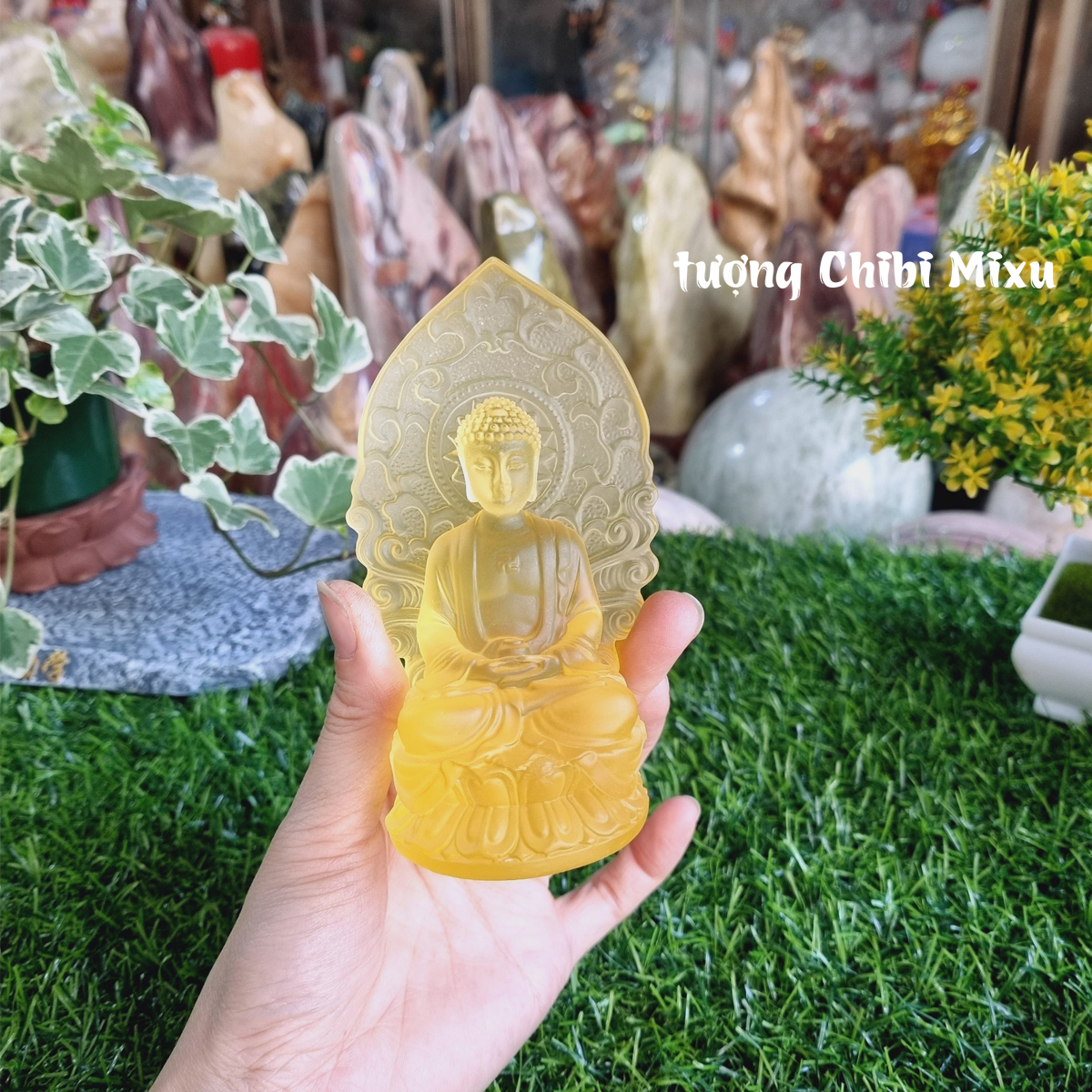Tượng Phật ông / Quan Âm lưu ly 13cm