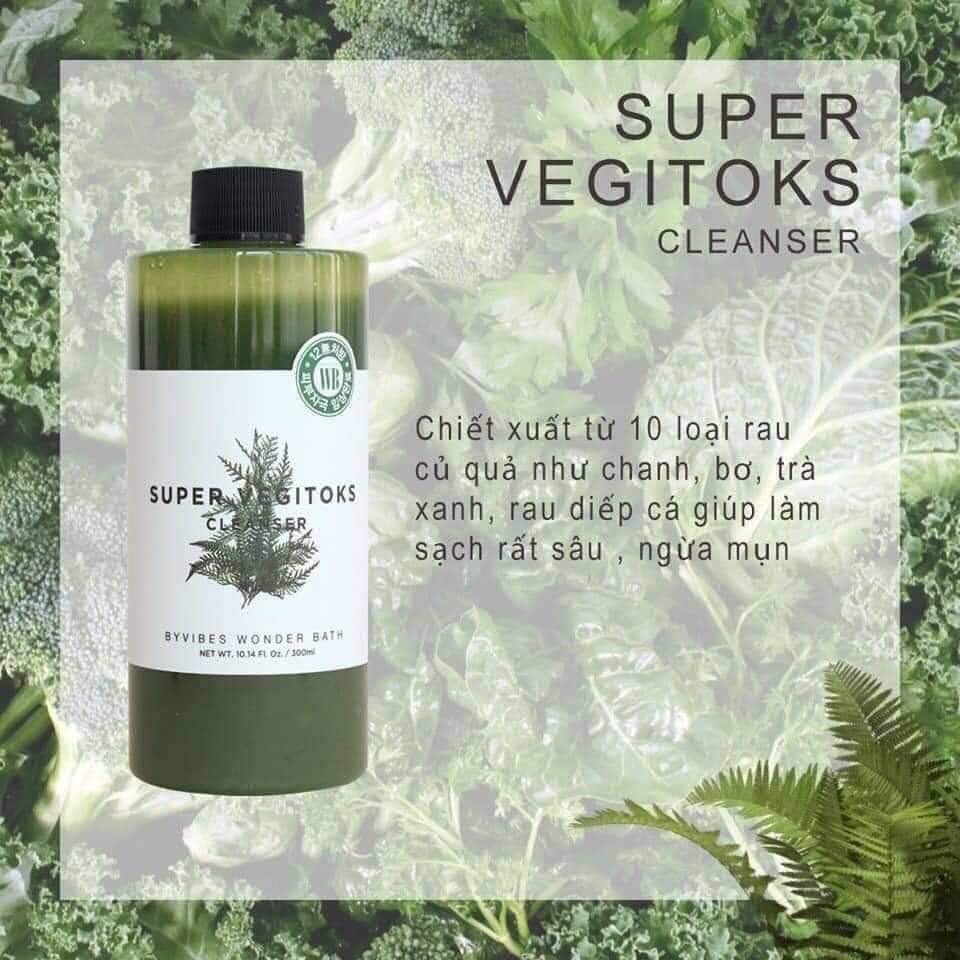 SỮA RỬA MẶT rau củ Super Vegitoks Cleanser thải độc 300ml