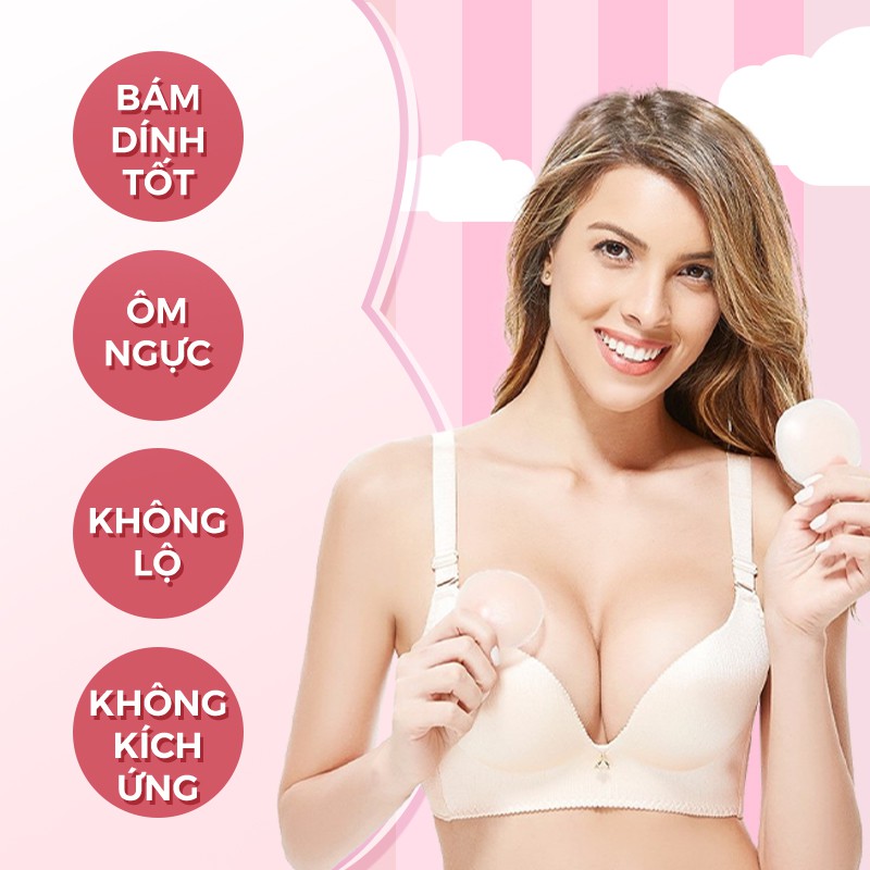 Miếng Dán Ngực Silicon, Dán Nhũ Hoa Che Ti Tái Sử Dụng Nhiều Lần