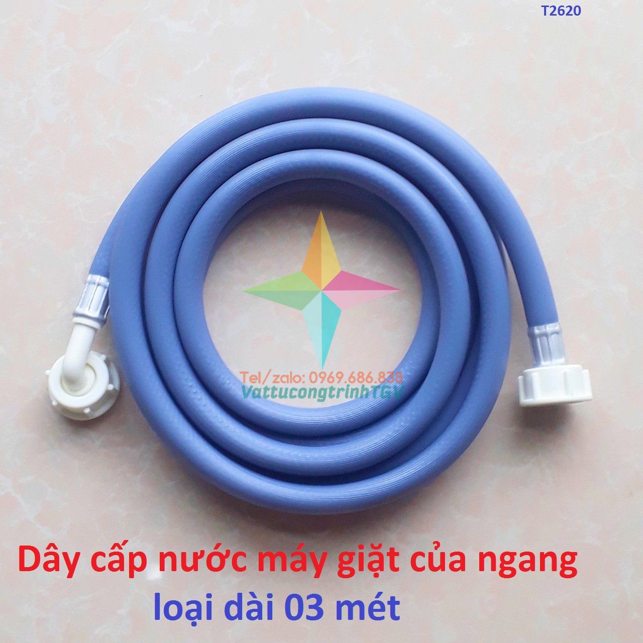Dây cấp nước máy giặt cửa ngang dài 3 mét