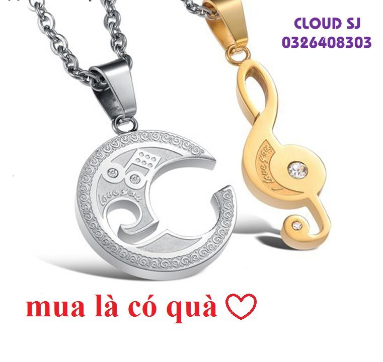 Dây chuyền cặp đôi hình nốt nhạc phong cách nghệ sĩ