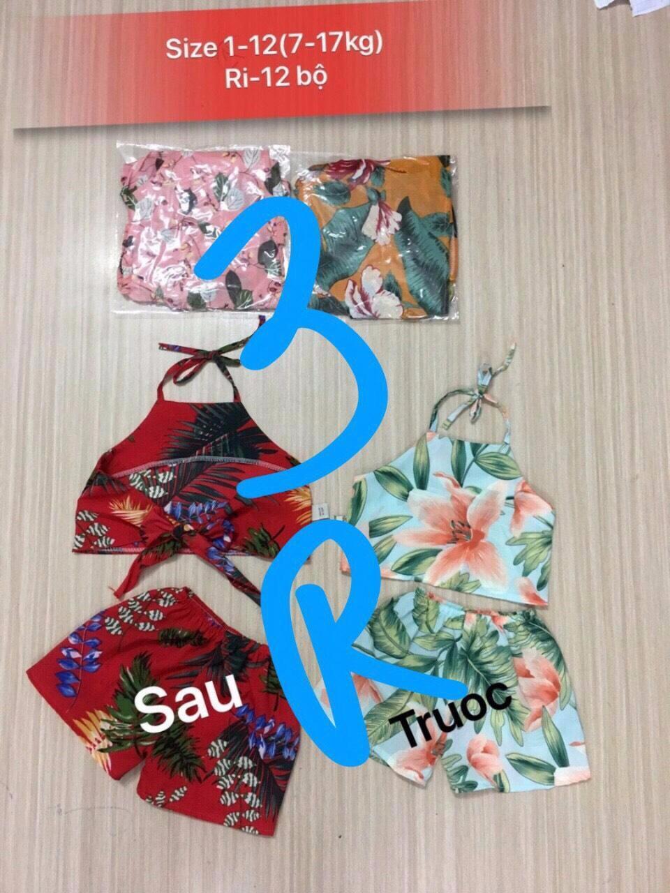 Combo 3 bộ đồ kiểu cho bé gái  7-17kg