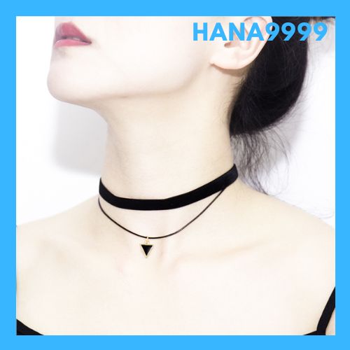 [HCM] necklace female choker 2 floor face triangle personality attached video