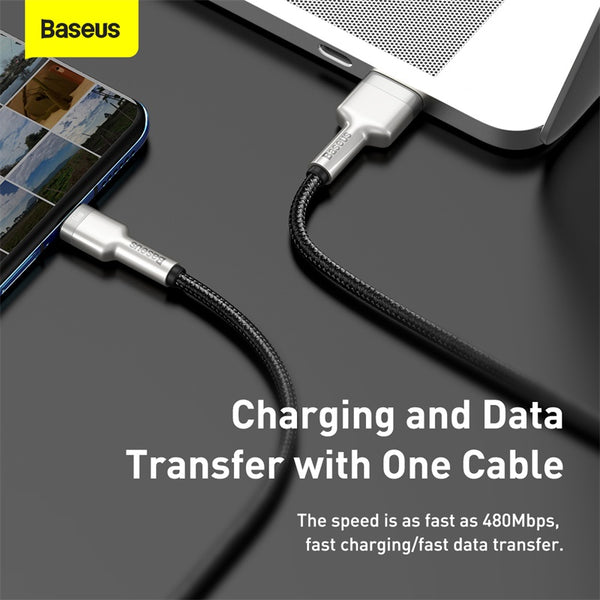 Cáp sạc nhanh, siêu bền Baseus Cafule Series Metal Data Cable USB to Type-C 66W (KHÔNG SẠC ĐƯỢC CHO DÒNG IP)