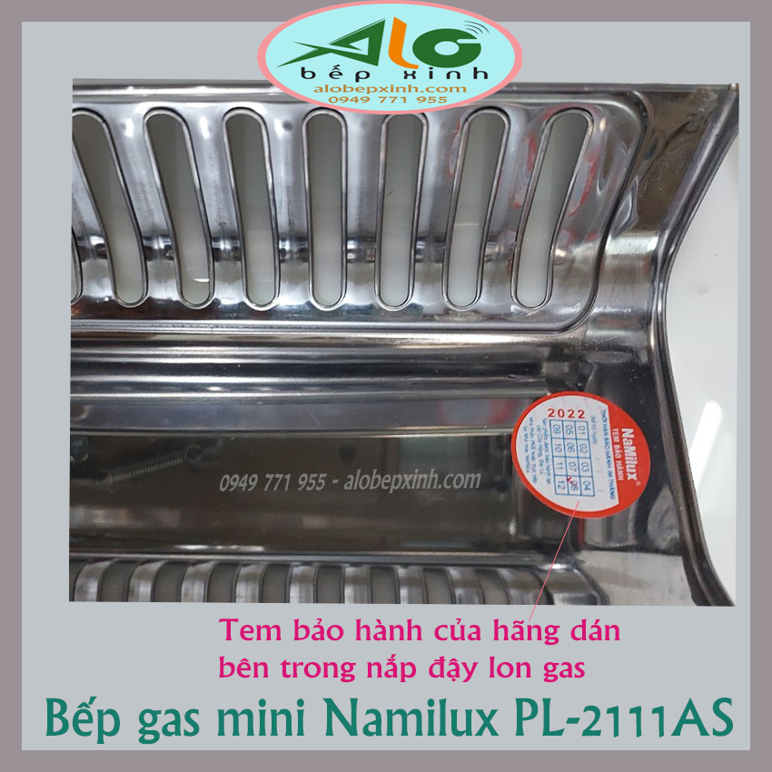 Bếp gas mini Namilux Mother PL2111AS / PL-2111AS - Chống cháy nổ 2 cấp - Bộ vỏ bếp bằng inox - Bảo hành 6 tháng - Alo Bếp Xinh