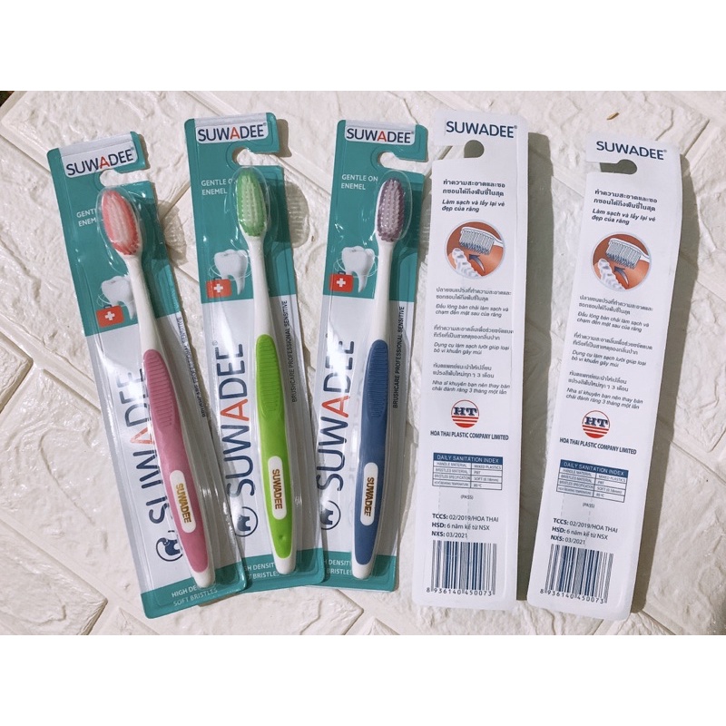 SÉT 10 BÀN CHẢI ĐÁNH RĂNG SUWADEE. HÀNG THÁI LAN CAO CẤP