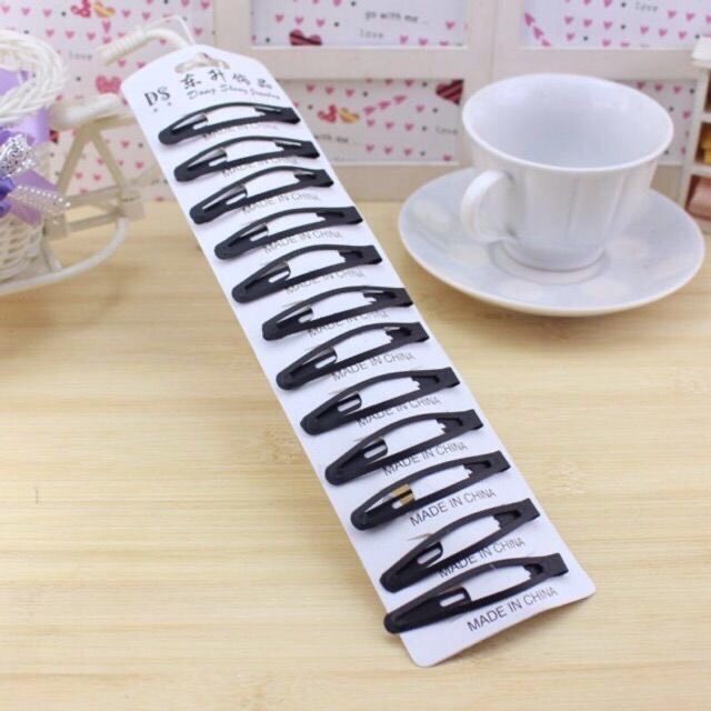 Siêu khuyến mại ⚡ Set 12 kẹp tóc (6 đôi) màu đen loại nhỏ, tiện lợi, giá rẻ