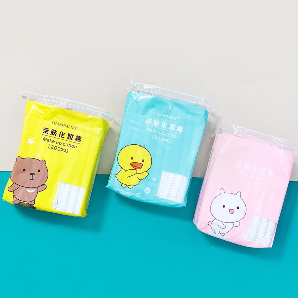 Bông tẩy trang cotton YILINGMENG 200 MIẾNG - Hecca